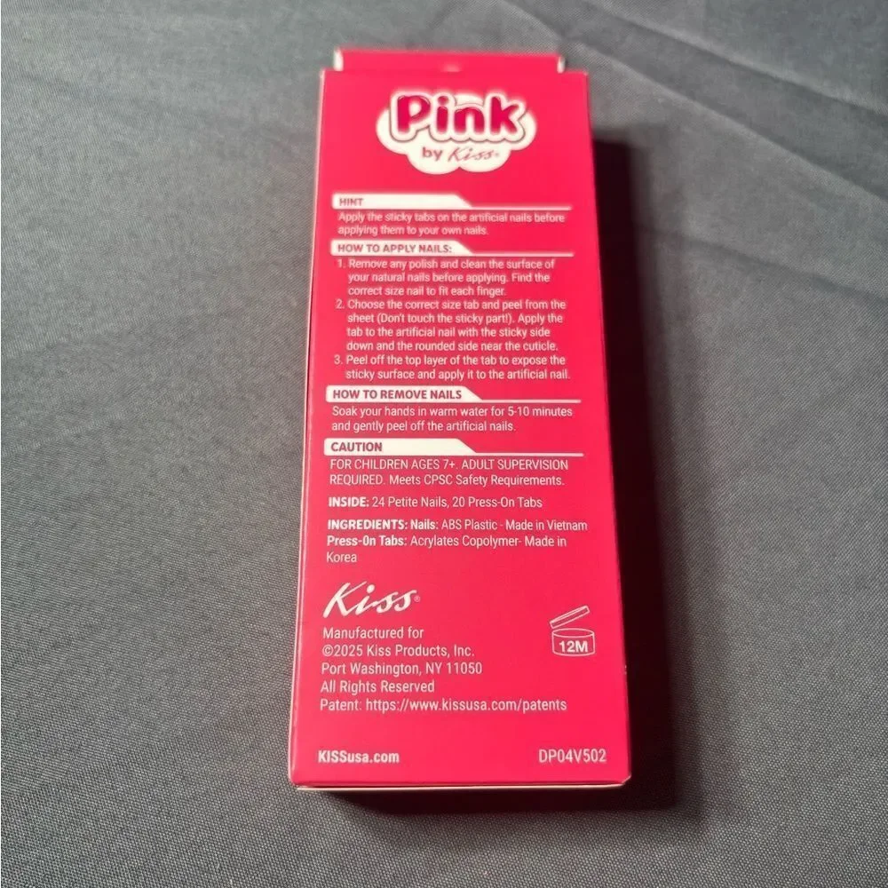 New 24 Pink by KISS Nails NWT Mom Approved